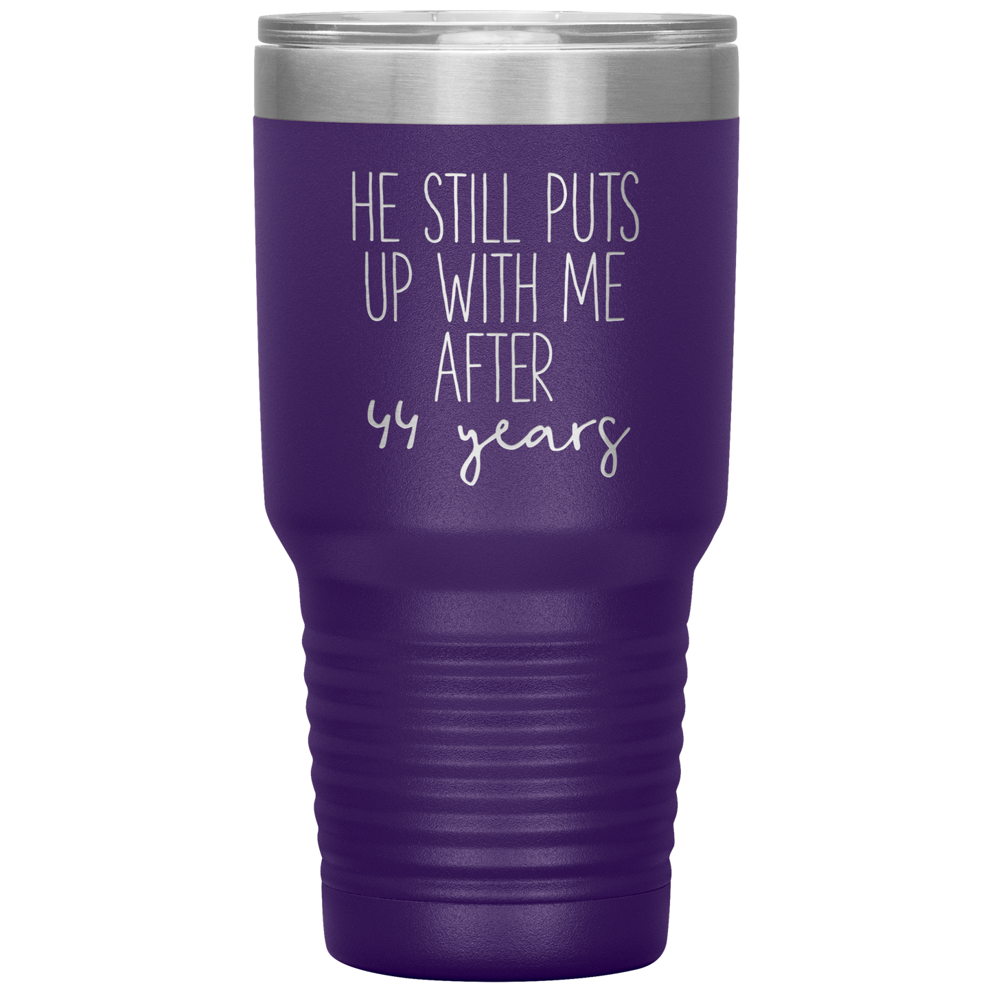 44th Anniversary Tumbler, Funny Travel Coffee Mug, Birthday Gifts for Men and Women