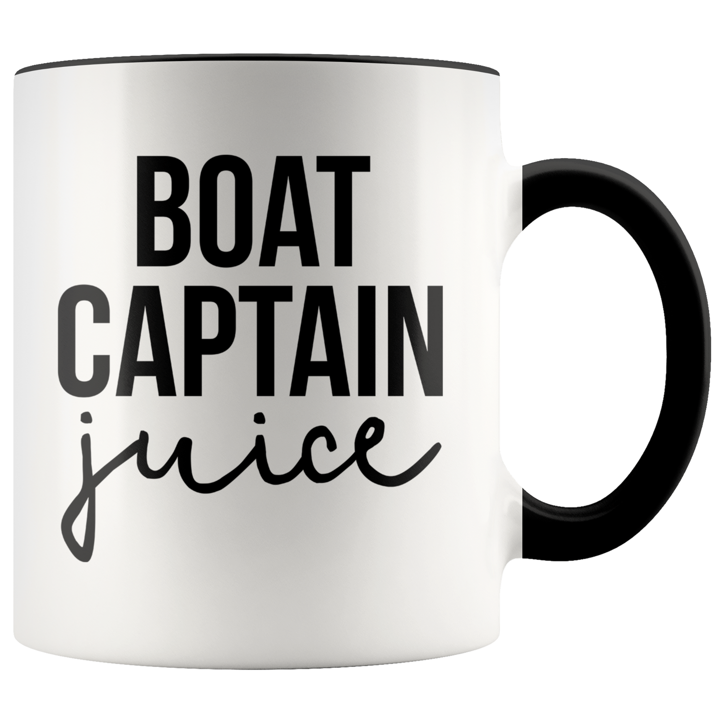 Boat Captain Gifts, Coffee Mug, Two Tone Accent Cup, Birthday Gift for Men and Women