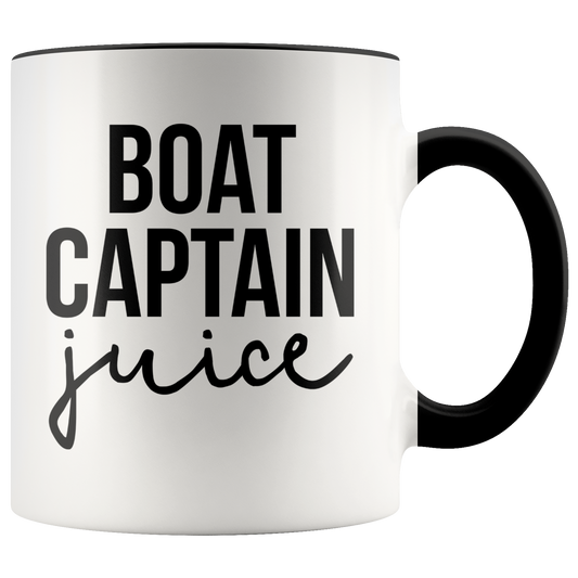 Boat Captain Gifts, Coffee Mug, Two Tone Accent Cup, Birthday Gift for Men and Women