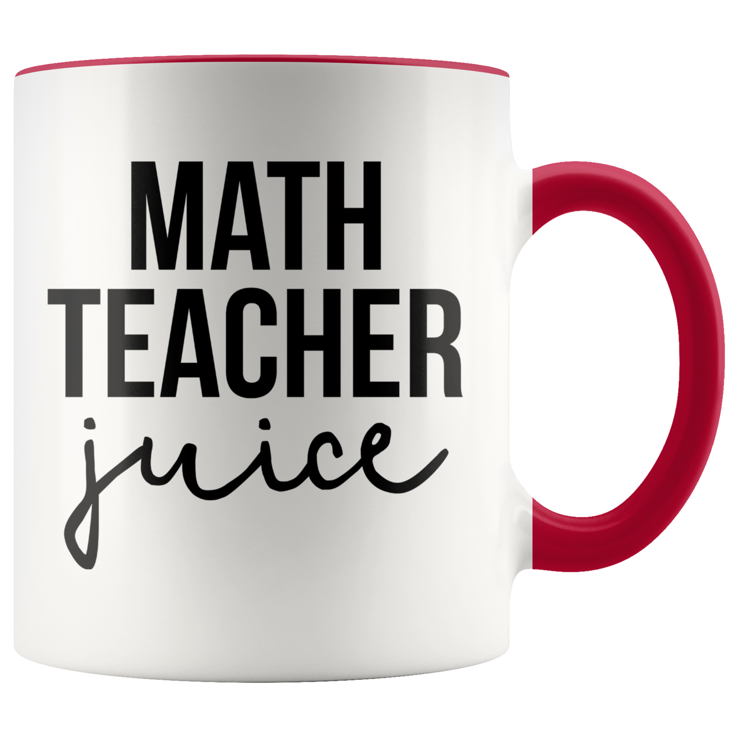 Math Teacher Gifts, Coffee Mug, Two Tone Accent Cup, Birthday Gift for Men and Women