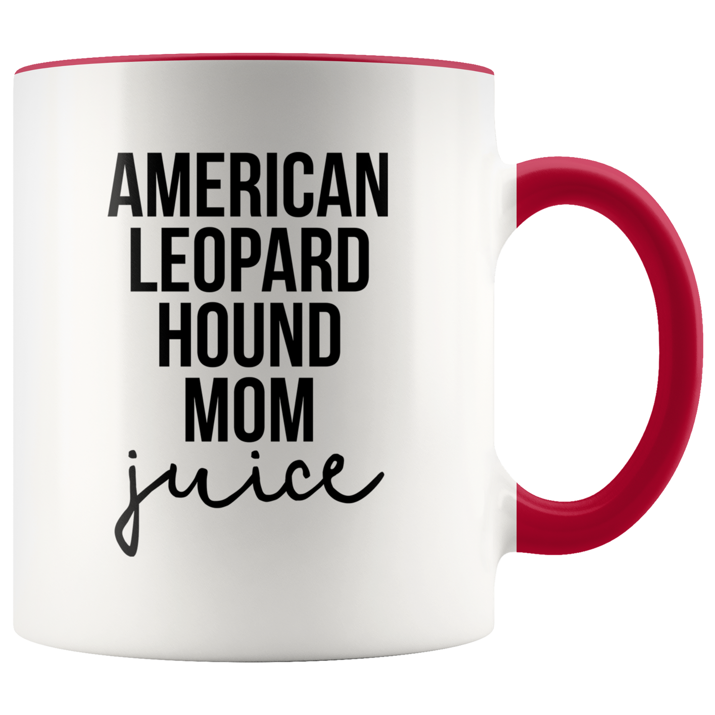 American Leopard Hound Mom Gifts, Coffee Mug, Two Tone Accent Cup, Birthday Gift for Men and Women