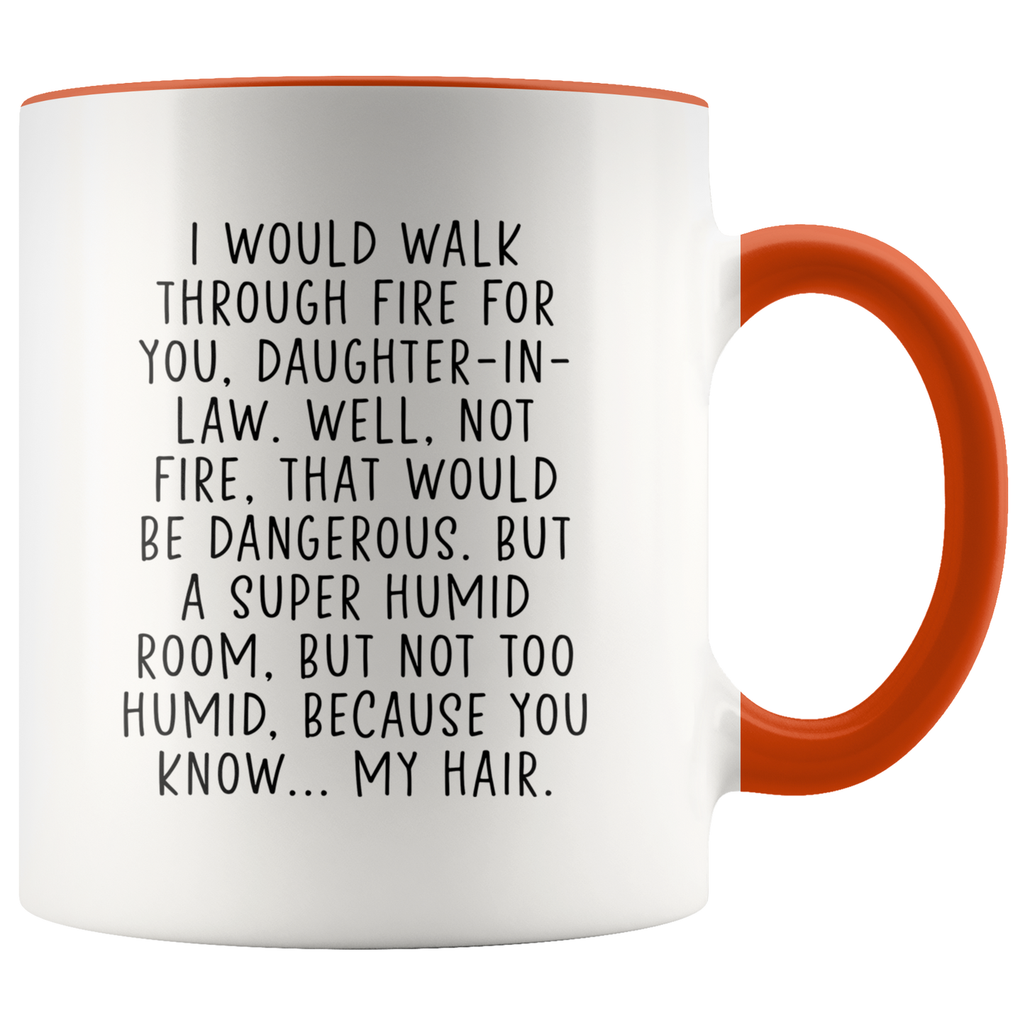 Daughter in Law Gifts, Coffee Mug, Two Tone Accent Cup, Birthday Gift for Men and Women