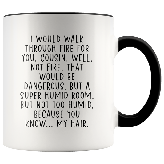 Cousin Gifts, Coffee Mug, Two Tone Accent Cup, Birthday Gift for Men and Women