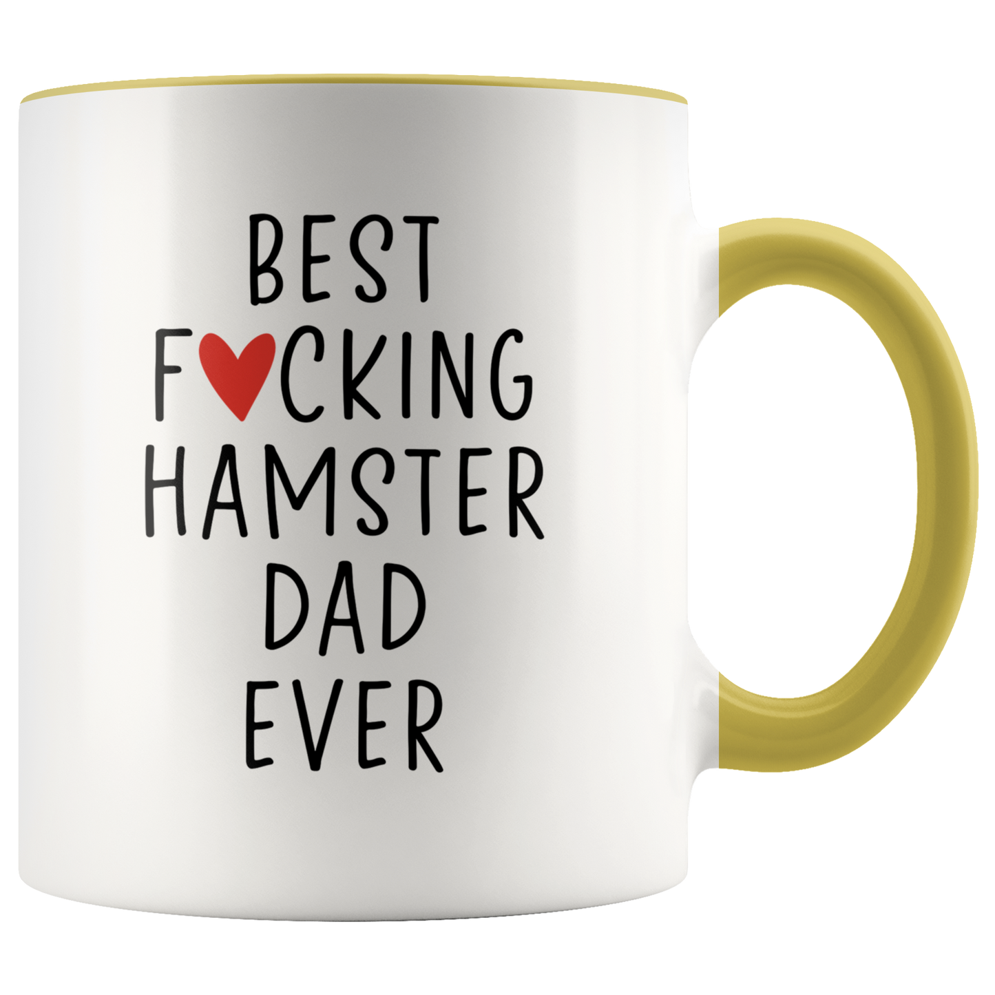 Hamster Dad Gifts, Coffee Mug, Two Tone Accent Cup, Birthday Gift for Men and Women