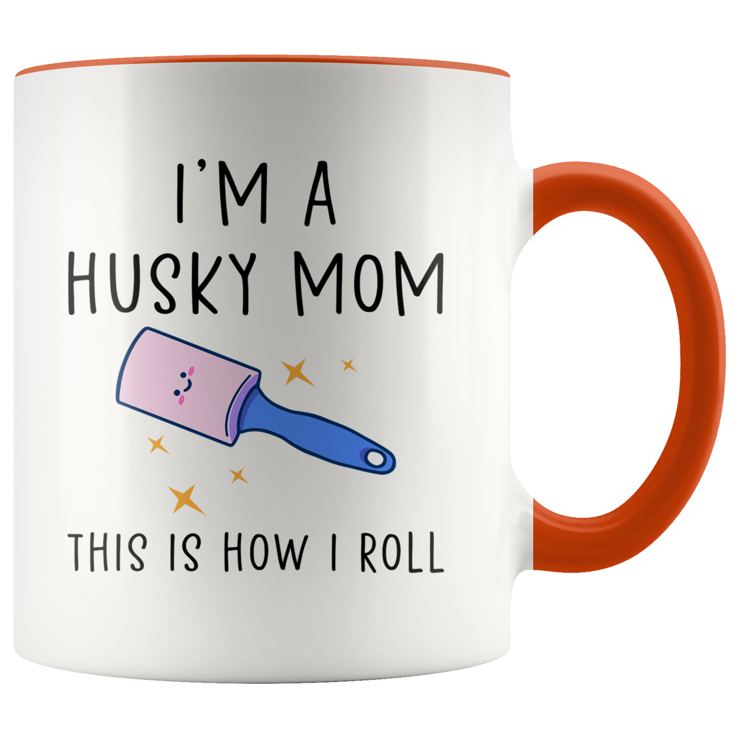 Husky Mom Gifts, Coffee Mug, Two Tone Accent Cup, Birthday Gift for Men and Women