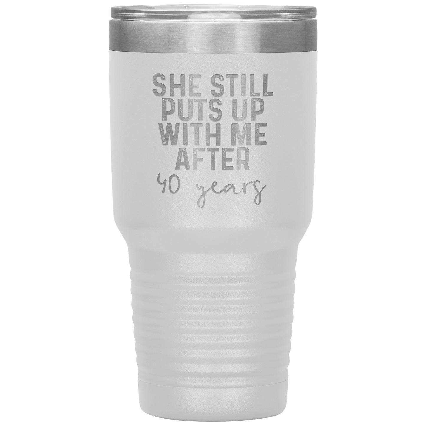 40th Anniversary Gifts for Husband, Coffee Mug, Tumbler, Birthday Gifts for Men and Women