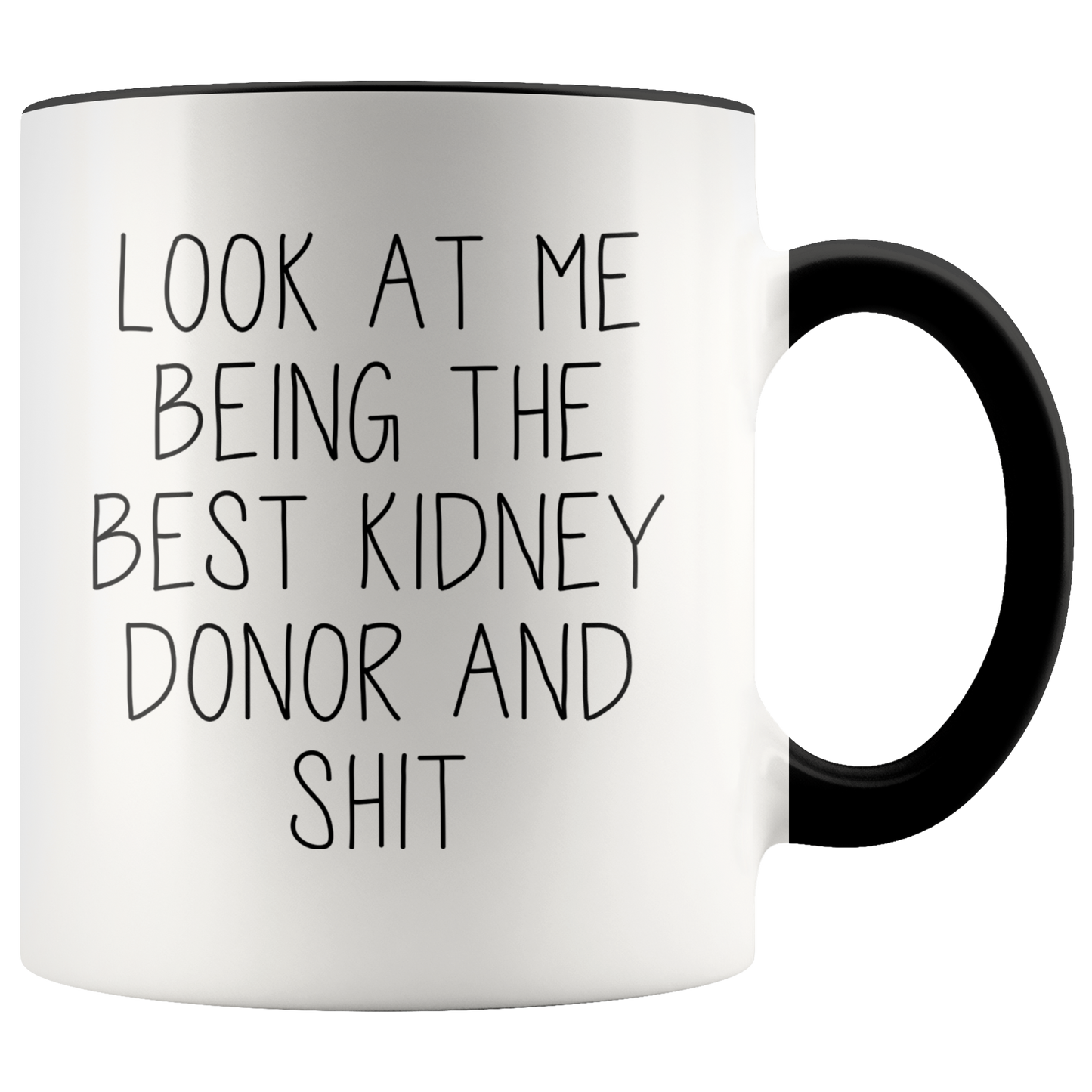 Kidney Donor Gifts, Organ Donor Coffee Mug, Two Tone Accent Cup, Birthday Gift for Men and Women