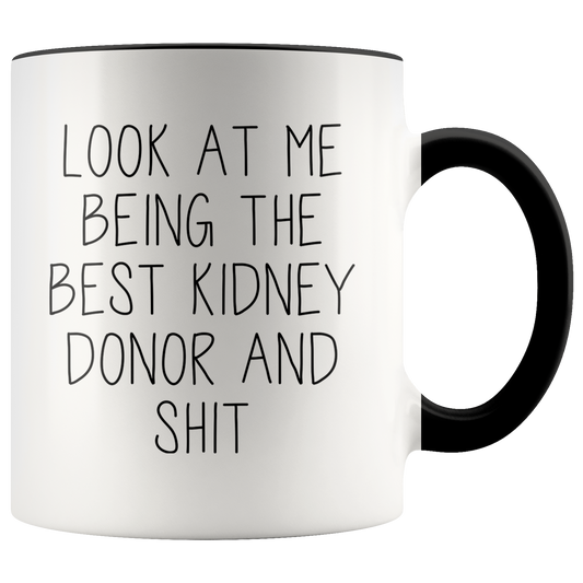 Kidney Donor Gifts, Organ Donor Coffee Mug, Two Tone Accent Cup, Birthday Gift for Men and Women