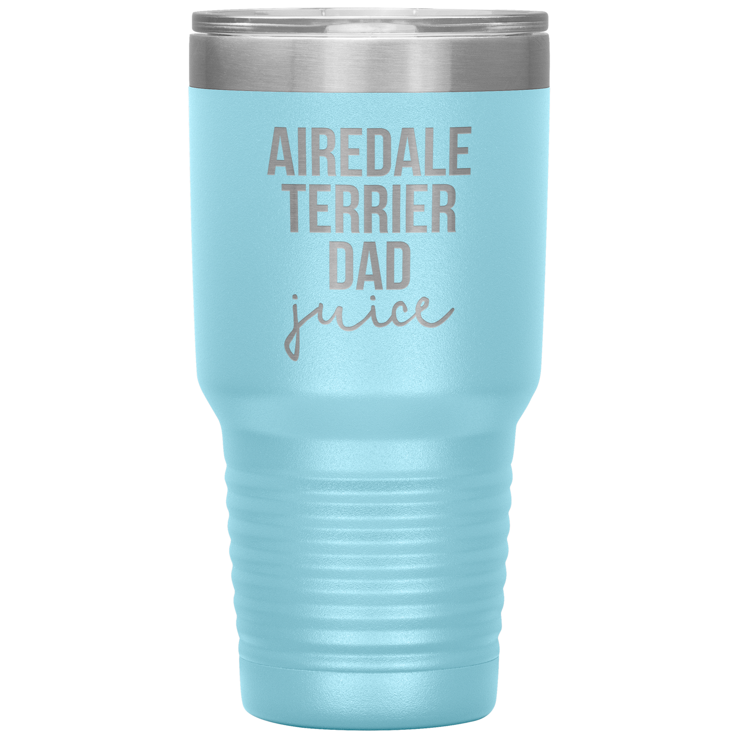 Airedale Terrier Dad Tumbler, Funny Travel Coffee Mug, Birthday Gifts for Men and Women