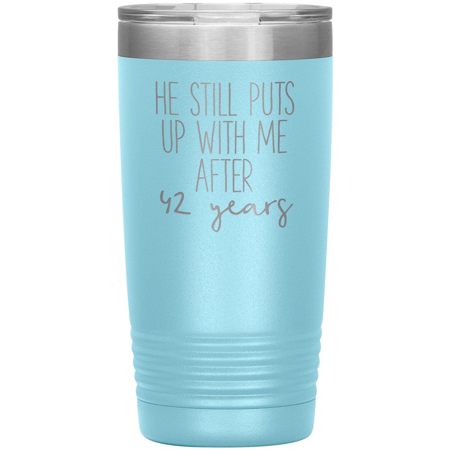 42nd Anniversary Gifts for Husband and Wife, Coffee Mug, Tumbler, Birthday Gifts for Men and Women