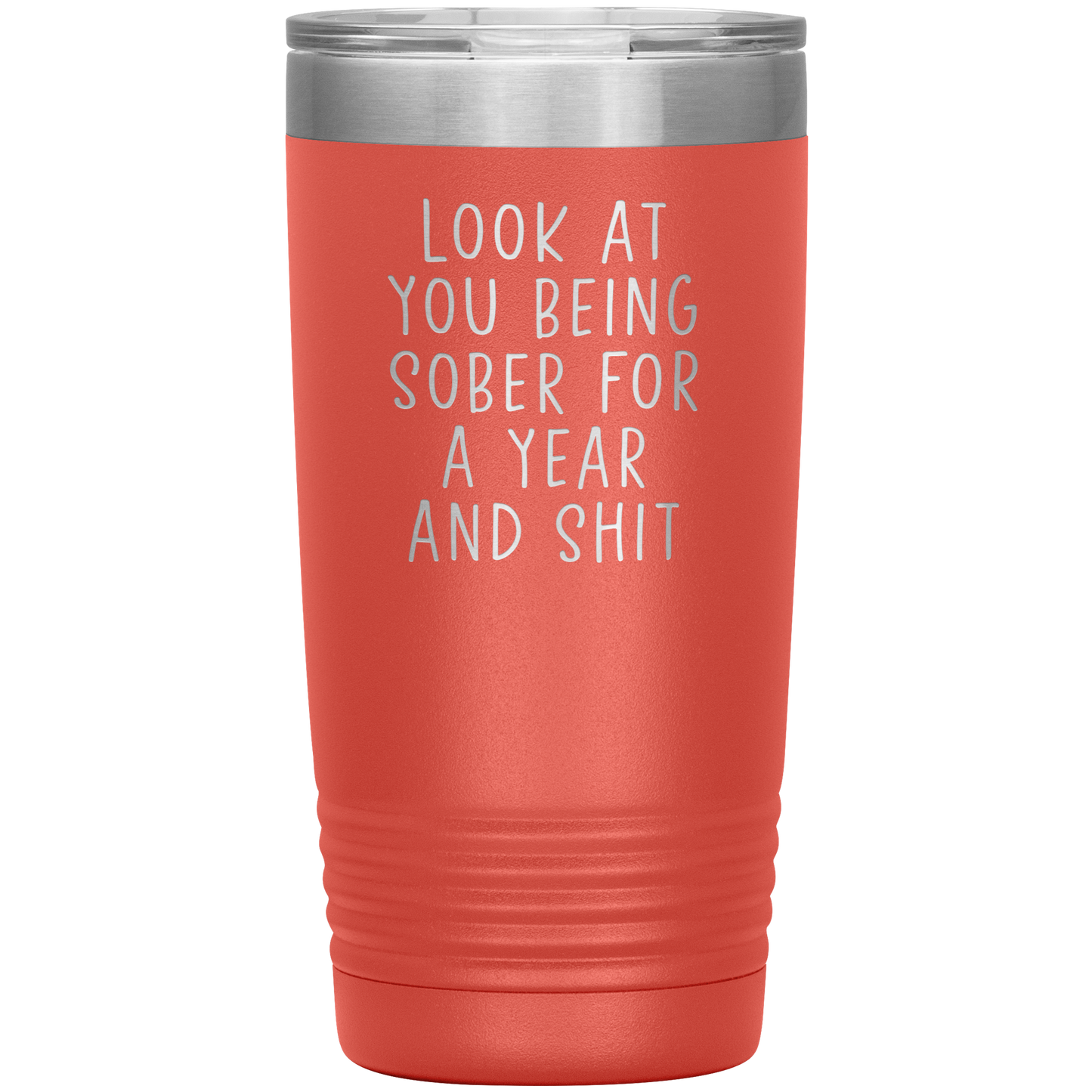 1 Year Sober Tumbler, 1 Year Sober Gifts, 1 Year Sober Coffee Mug, Sobriety Gifts for Men and Women