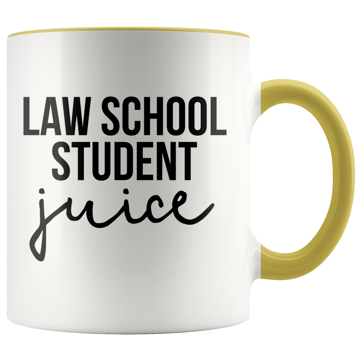 Law School Student Gifts, Coffee Mug, Two Tone Accent Cup, Birthday Gift for Men and Women