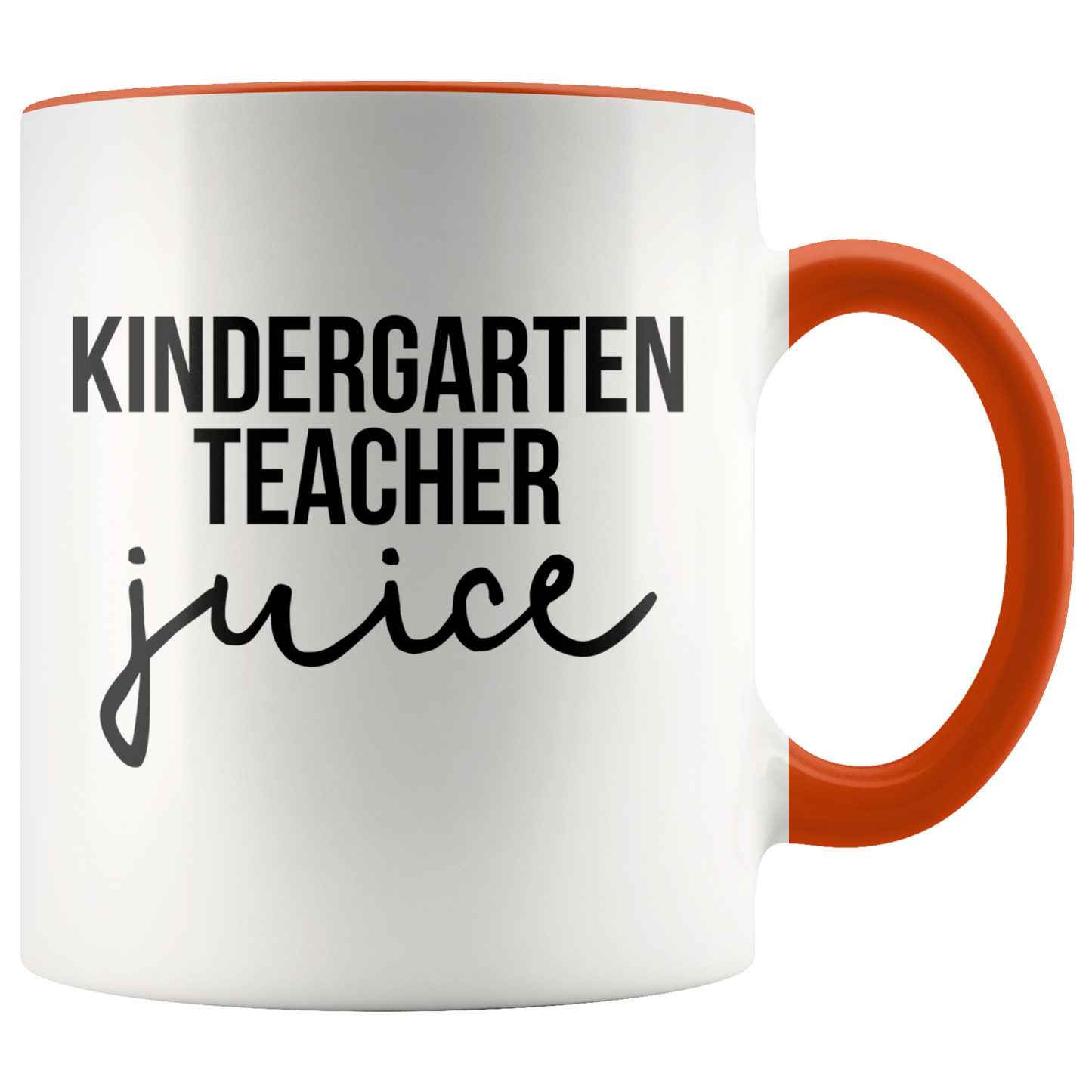 Kindergarten Teacher Gifts, Coffee Mug, Two Tone Accent Cup, Birthday Gift for Men and Women