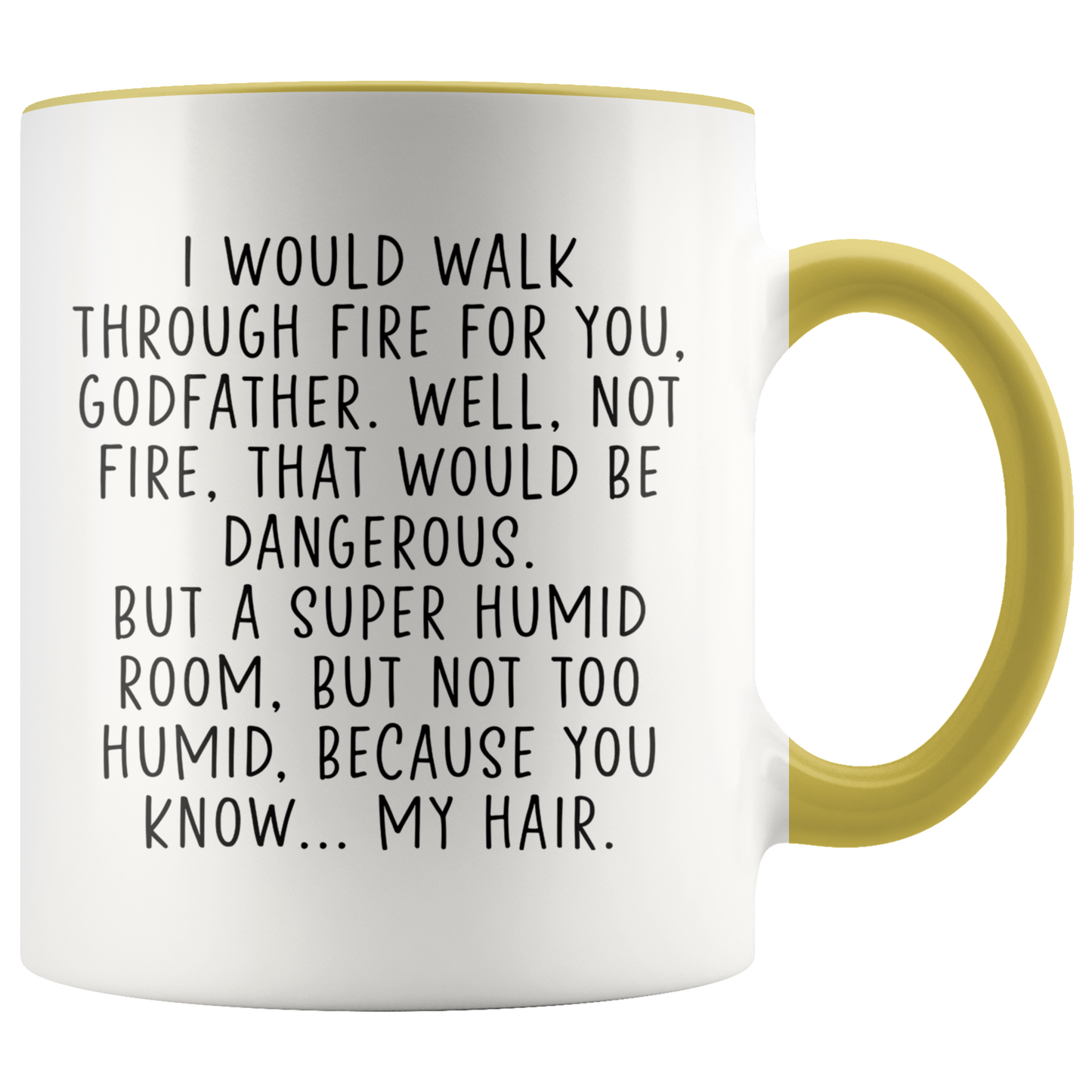 Godfather Gifts, Coffee Mug, Two Tone Accent Cup, Birthday Gift for Men and Women