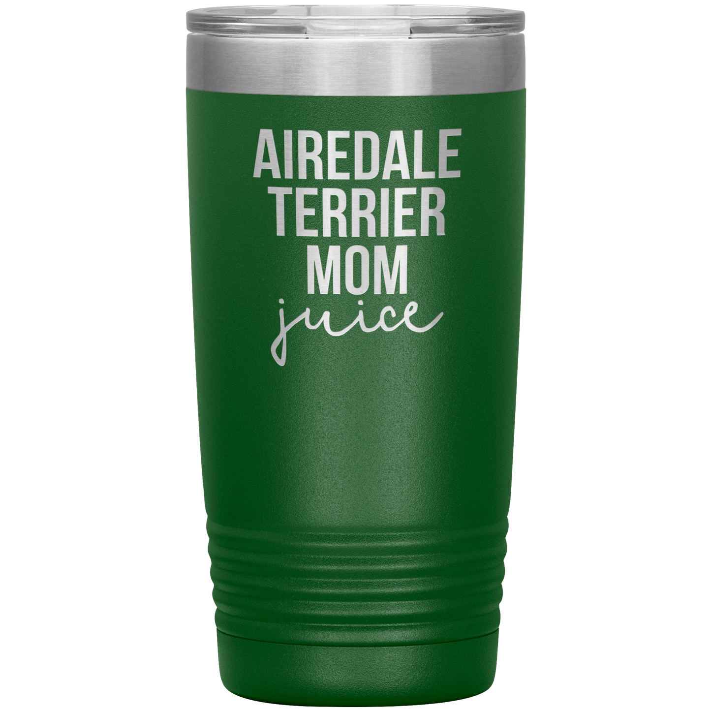 Airedale Terrier Mom Tumbler, Funny Travel Coffee Mug, Birthday Gifts for Men and Women