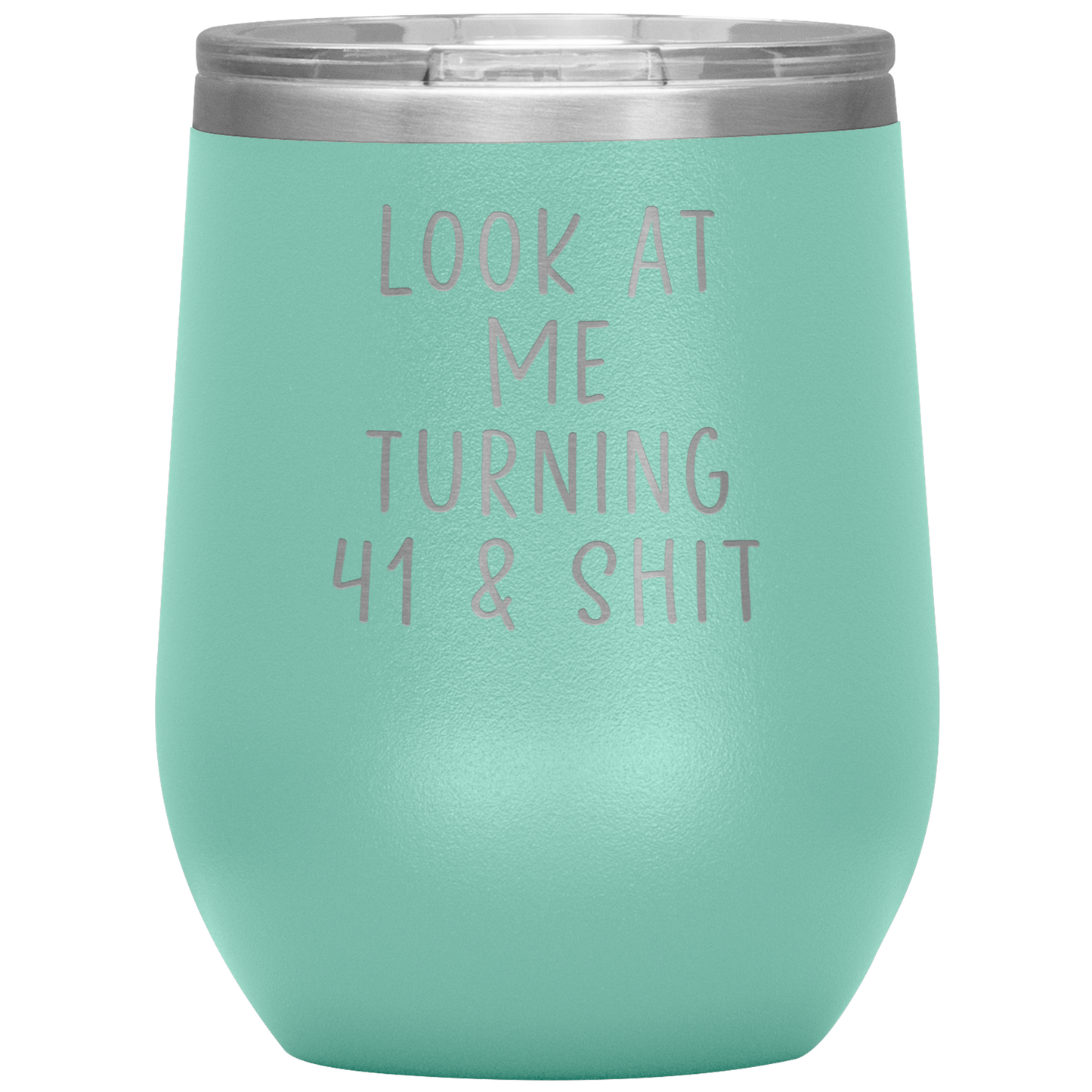 41st Birthday Wine Tumbler, 41st Birthday Gifts, Travel Wine Cup, Birthday Gifts for Men and Women