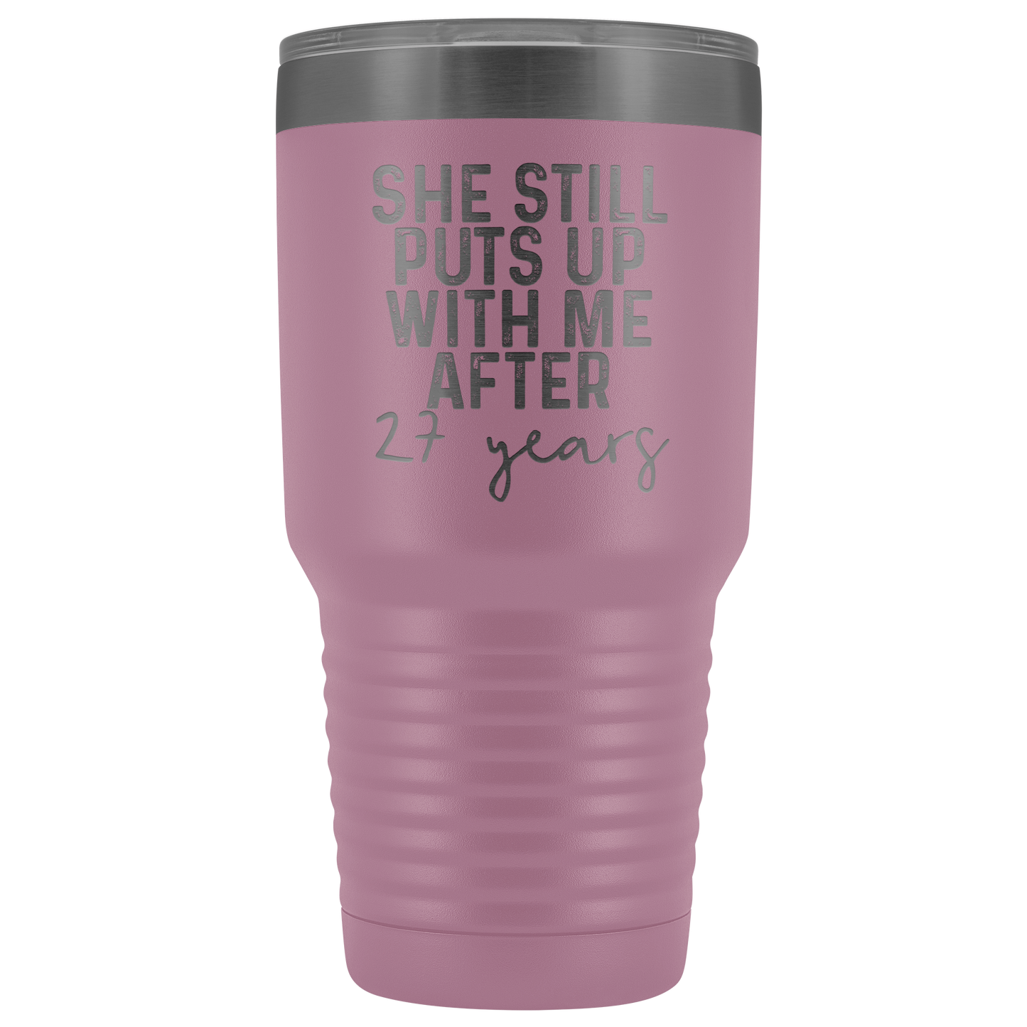 27th Anniversary Gifts for Parents, 27 Year Anniversary, Tumbler Mug