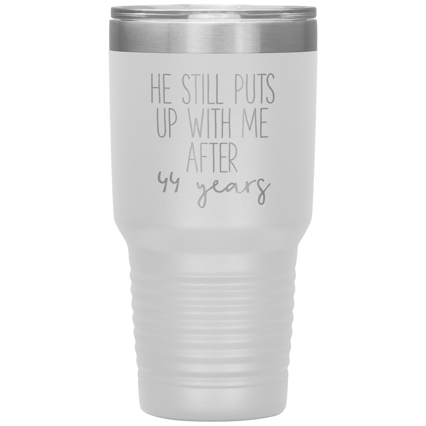 44th Anniversary Tumbler, Funny Travel Coffee Mug, Birthday Gifts for Men and Women