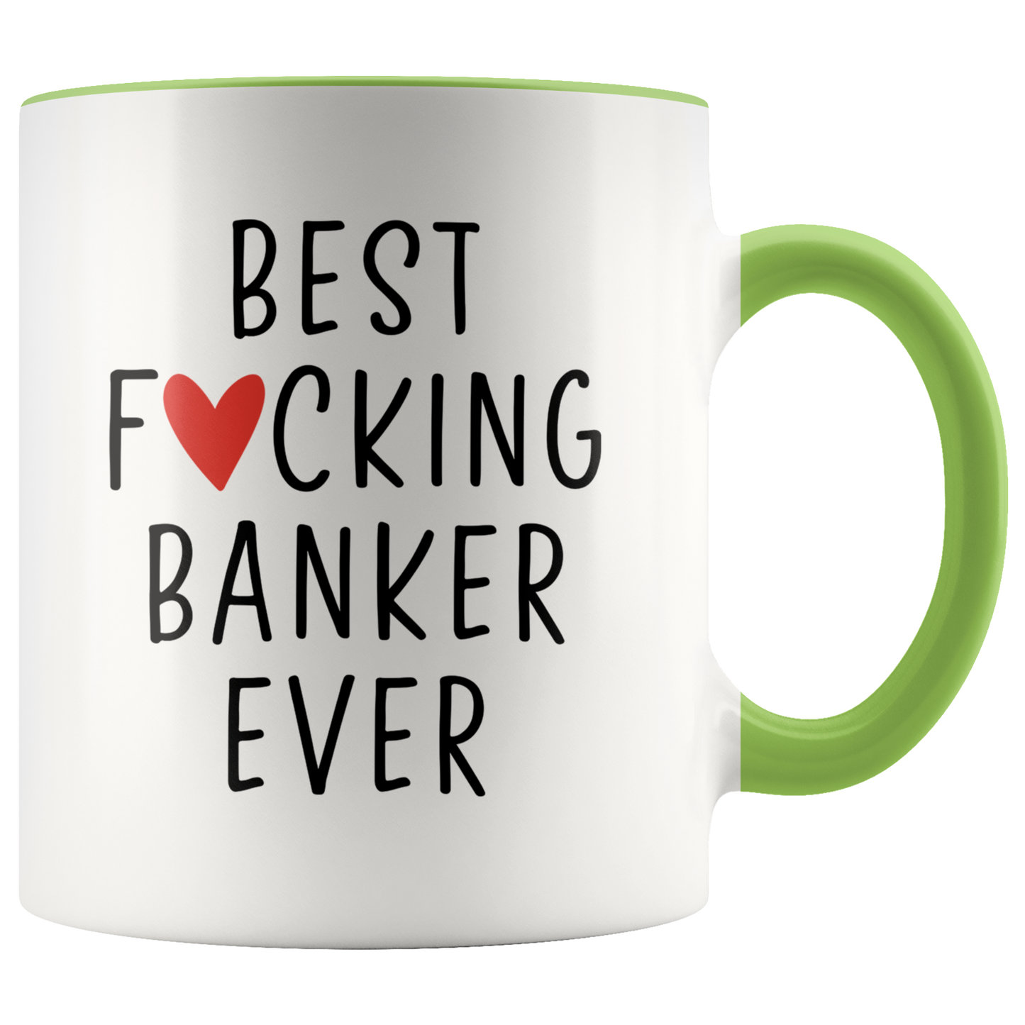 Banker Gifts, Coffee Mug, Two Tone Accent Cup, Birthday Gift for Men and Women