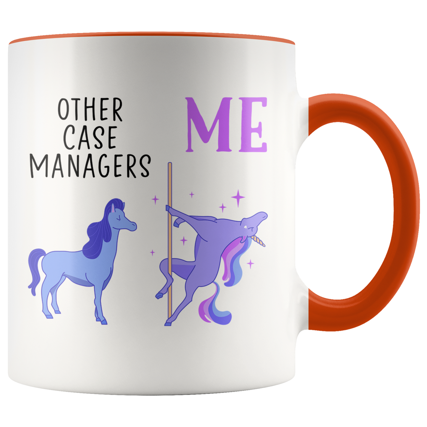 Case manager Gifts, Funny Coffee Mug, Two Tone Accent Cup, Birthday Gift for Men and Women