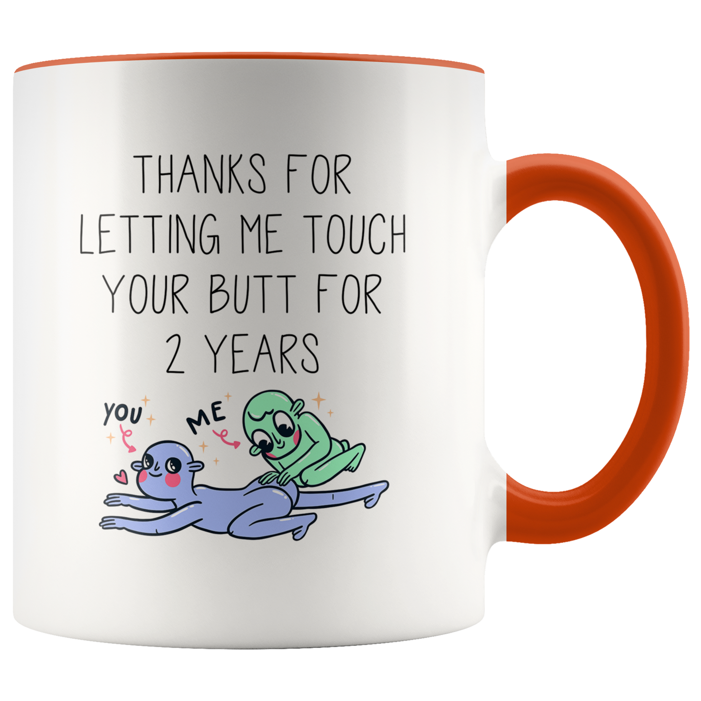 2nd Anniversary Accent Mug, 2 Year Anniversary Gifts, Coffee Mug, Birthday Gifts for Men and Women