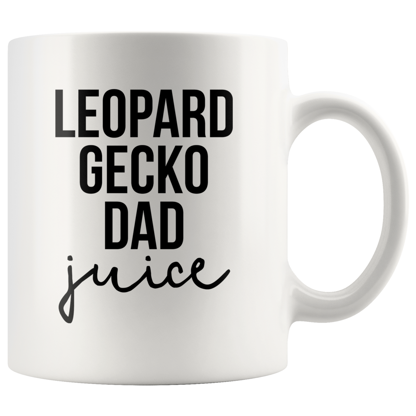 Leopard Gecko Dad Gifts, Coffee Mug, Two Tone Accent Cup, Birthday Gift for Men and Women