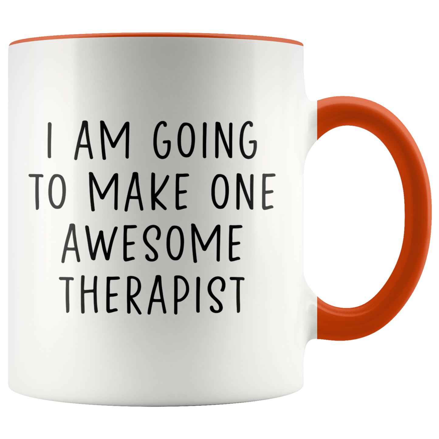 Therapist Graduation Gifts, Coffee Mug, Two Tone Accent Cup, Birthday Gift for Men and Women