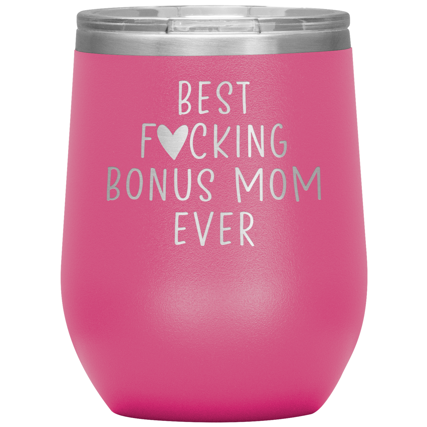 Bonus Mom Wine Tumbler, Bonus Mom Gifts, Travel Wine Cup, Birthday Gifts for Men and Women