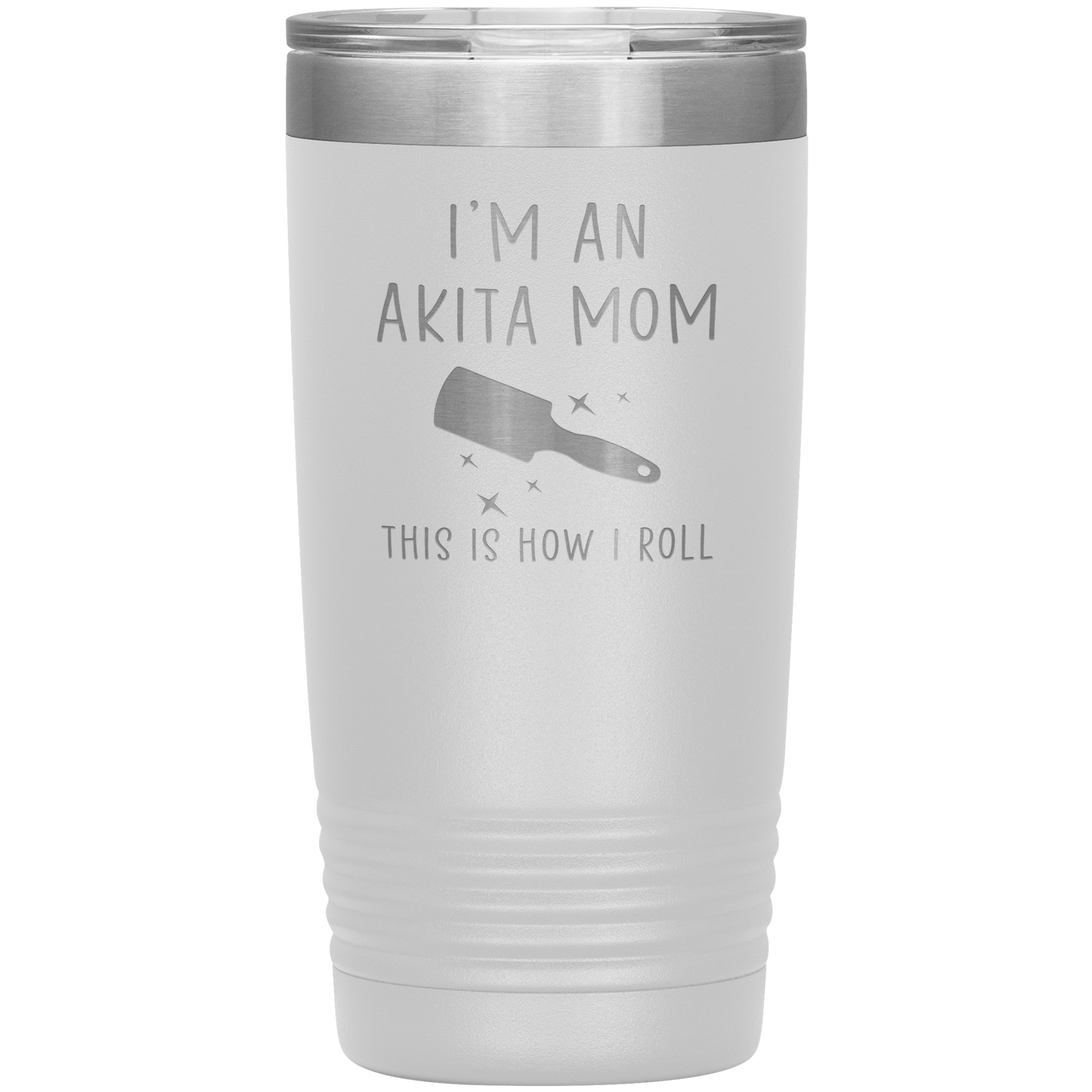 Akita Mom Tumbler, Funny Travel Coffee Mug, Birthday Gifts for Men and Women