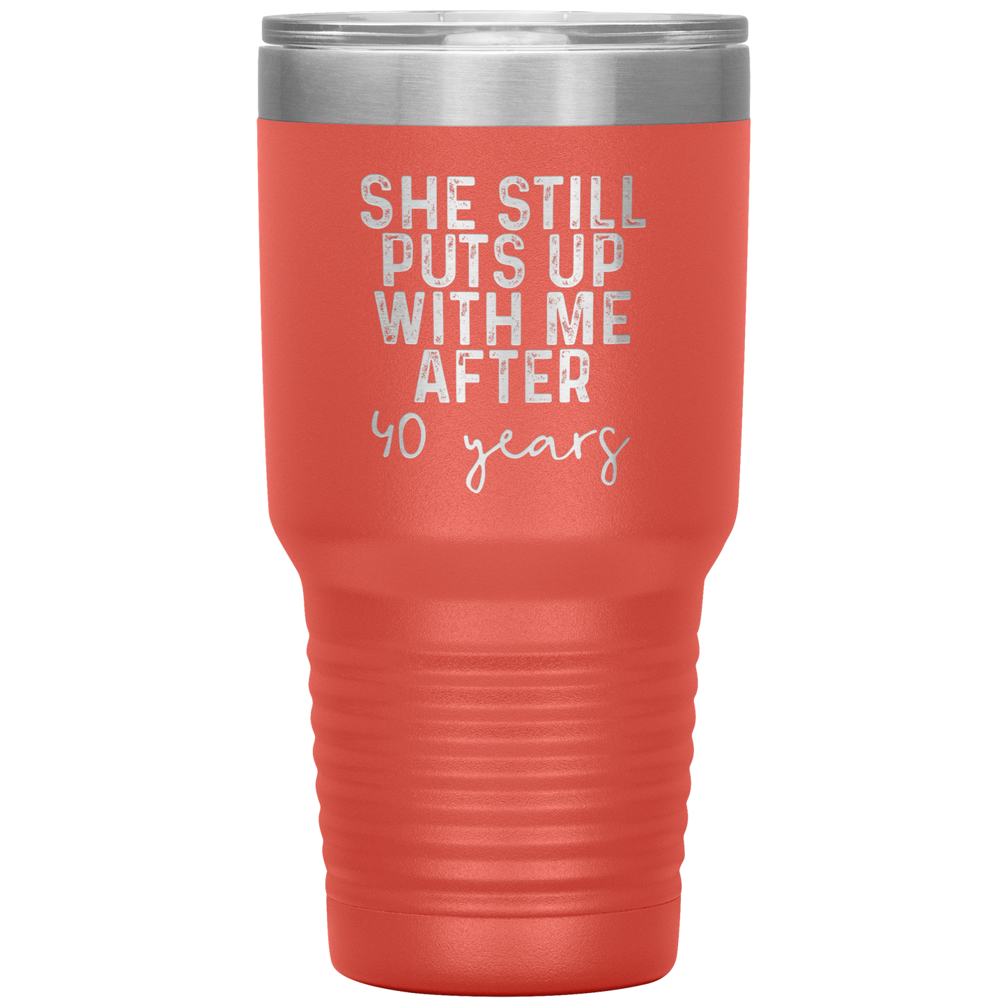 40th Anniversary Gifts for Husband, Coffee Mug, Tumbler, Birthday Gifts for Men and Women