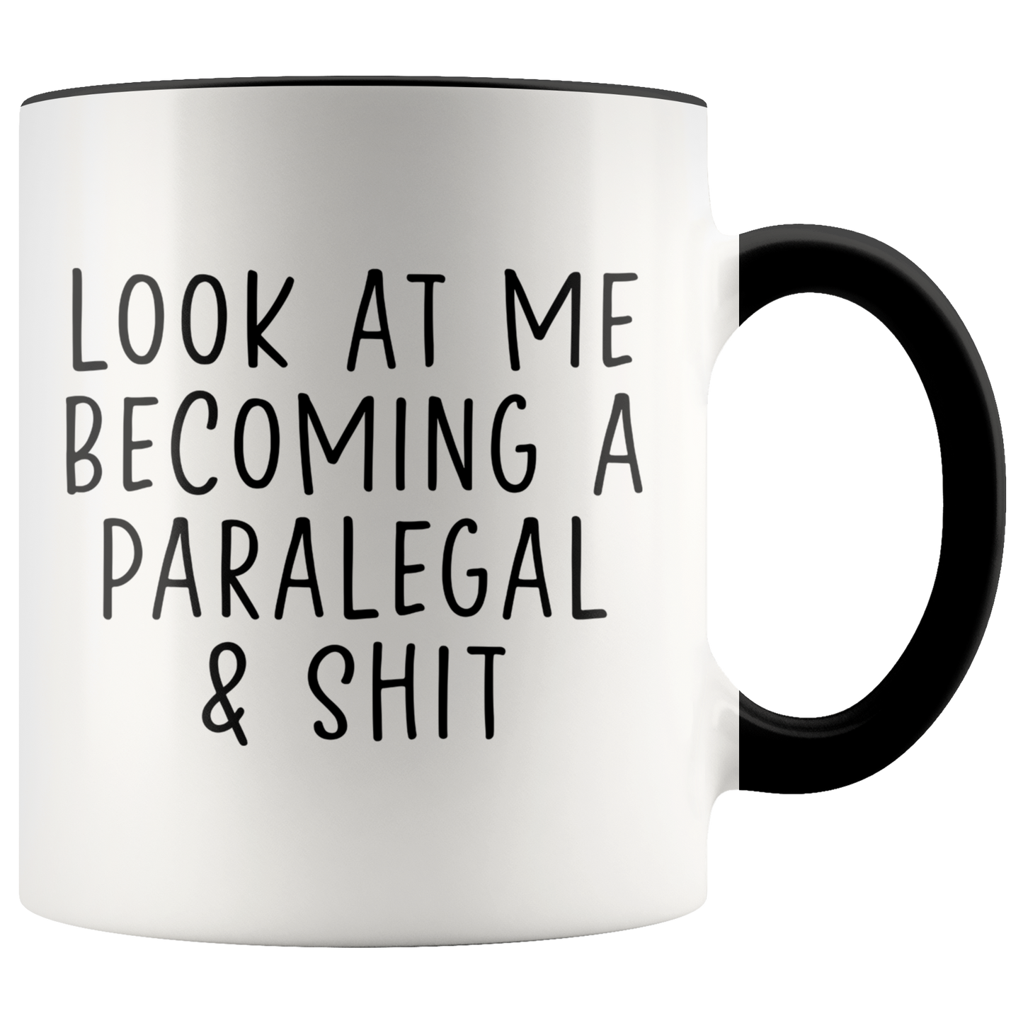 Paralegal Gifts, Coffee Mug, Two Tone Accent Cup, Birthday Gift for Men and Women