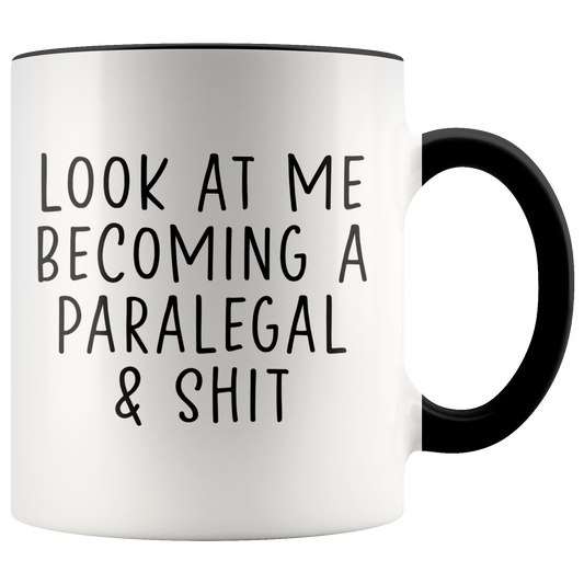 Paralegal Gifts, Coffee Mug, Two Tone Accent Cup, Birthday Gift for Men and Women