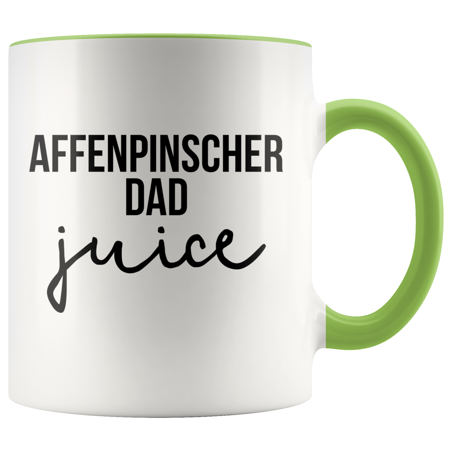 Affenpinscher Dad Gifts, Coffee Mug, Two Tone Accent Cup, Birthday Gift for Men and Women