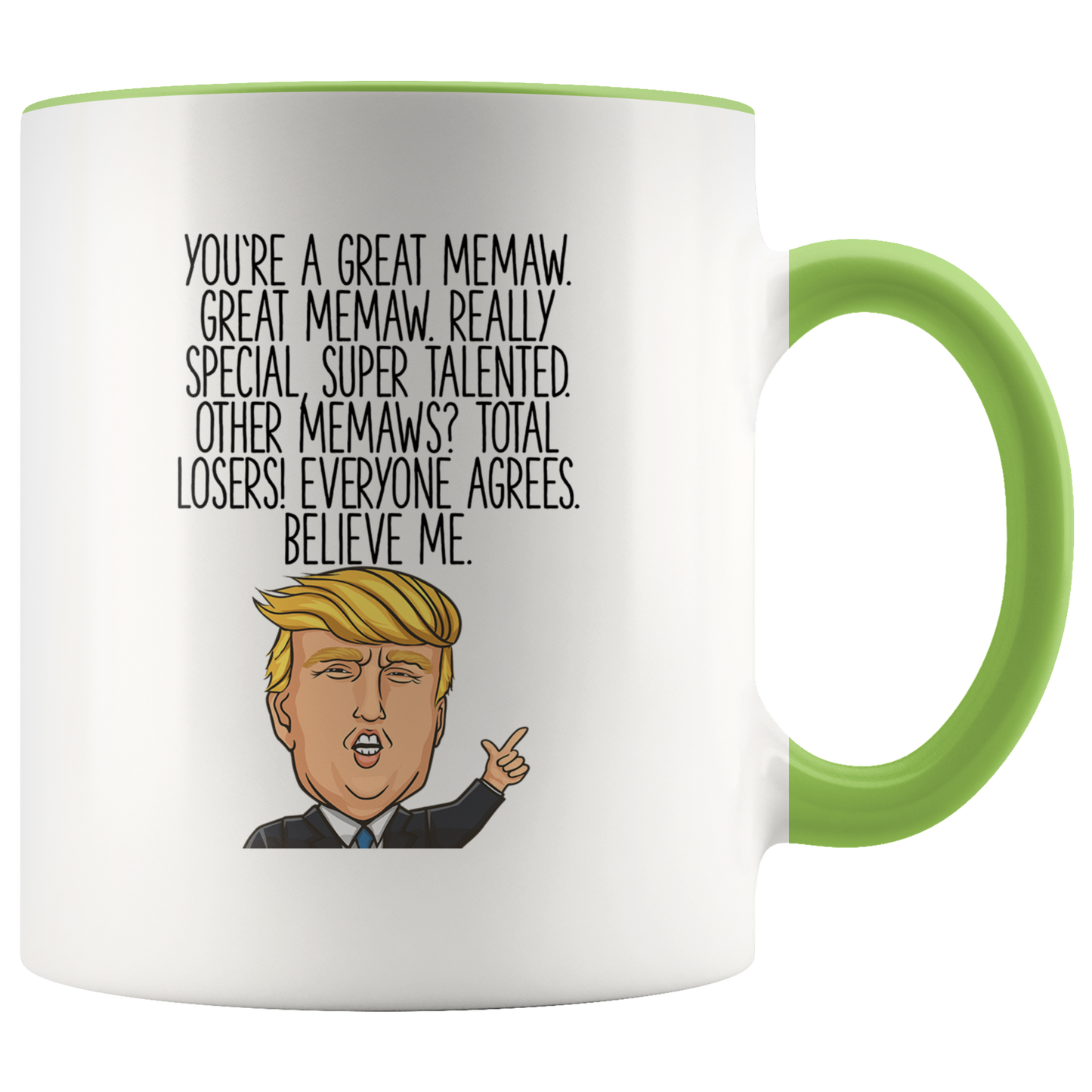 Memaw Gifts, Memaw Coffee Mug, Two Tone Accent Cup, Birthday Gift for Men and Women