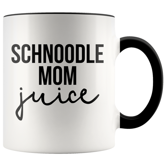 Schnoodle Mom Gifts, Coffee Mug, Two Tone Accent Cup, Birthday Gift for Men and Women