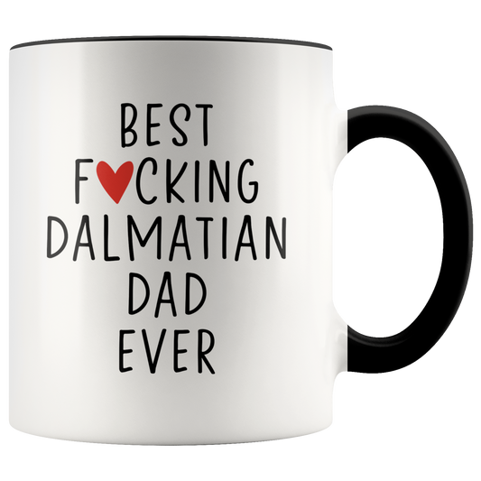 Dalmatian Dad Gifts, Coffee Mug, Two Tone Accent Cup, Birthday Gift for Men and Women