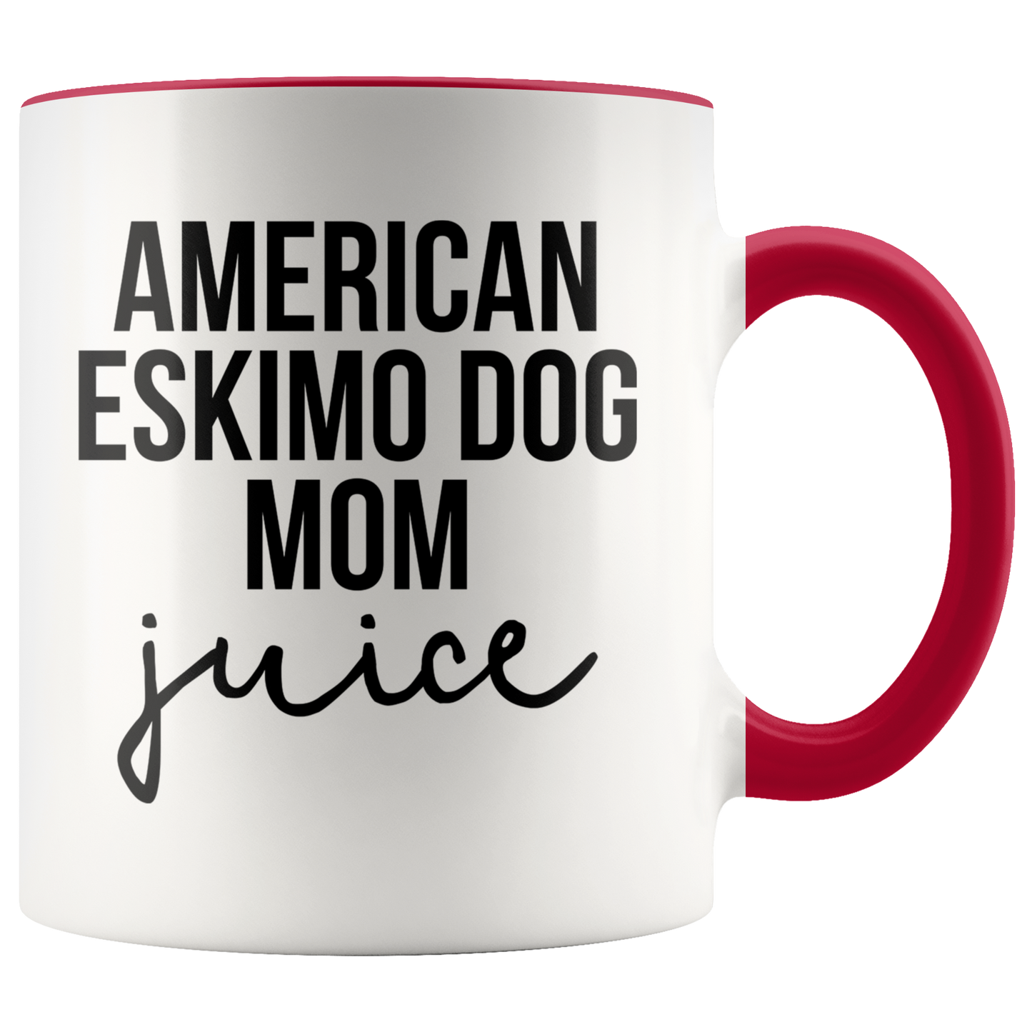 American Eskimo Dog Mom  Gifts, Coffee Mug, Two Tone Accent Cup, Birthday Gift for Men and Women