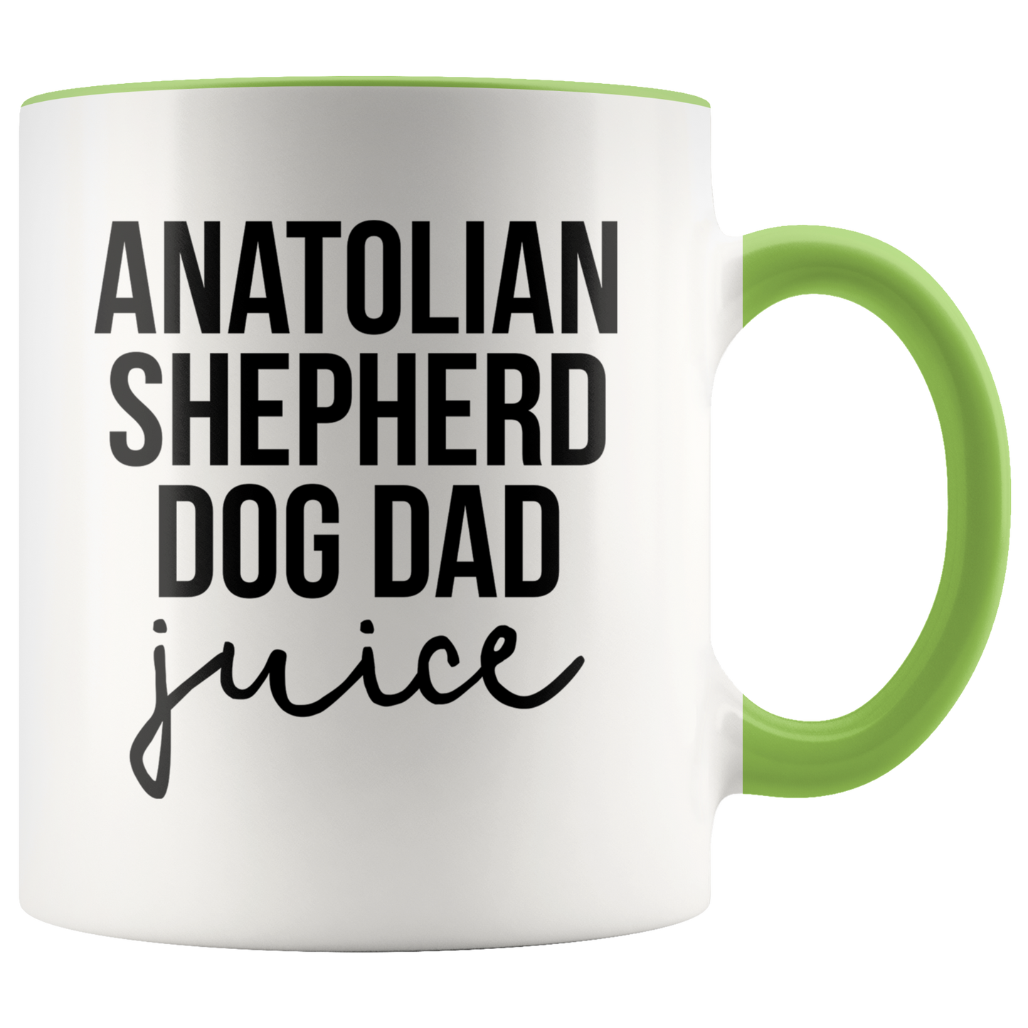 Anatolian Shepherd Dog Dad Gifts, Coffee Mug, Two Tone Accent Cup, Birthday Gift for Men and Women