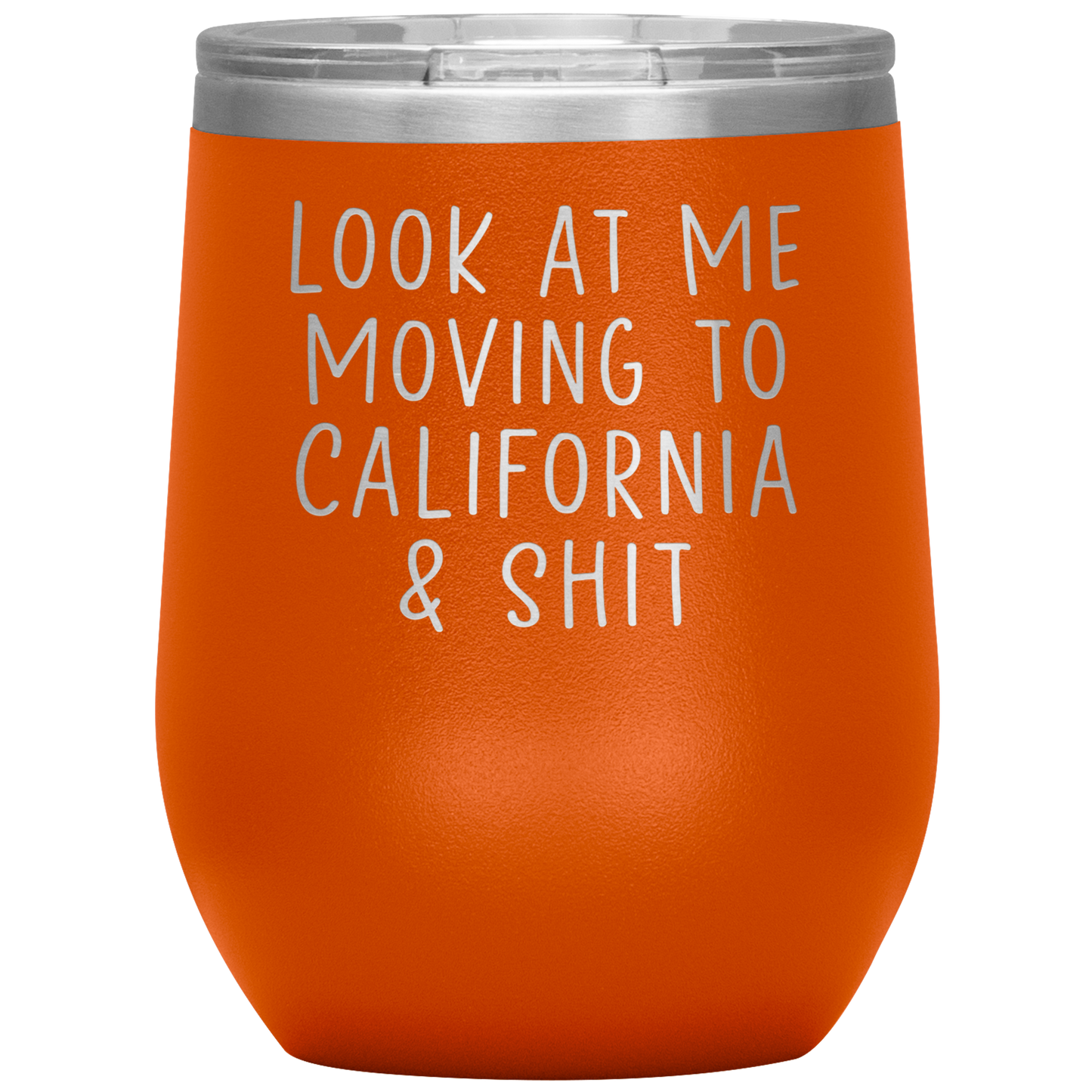 Déménagement à California Wine Tumbler, Déménagement en Californie Cadeaux, Travel Wine Cup, Cadeaux d’anniversaire pour les hommes et les femmes