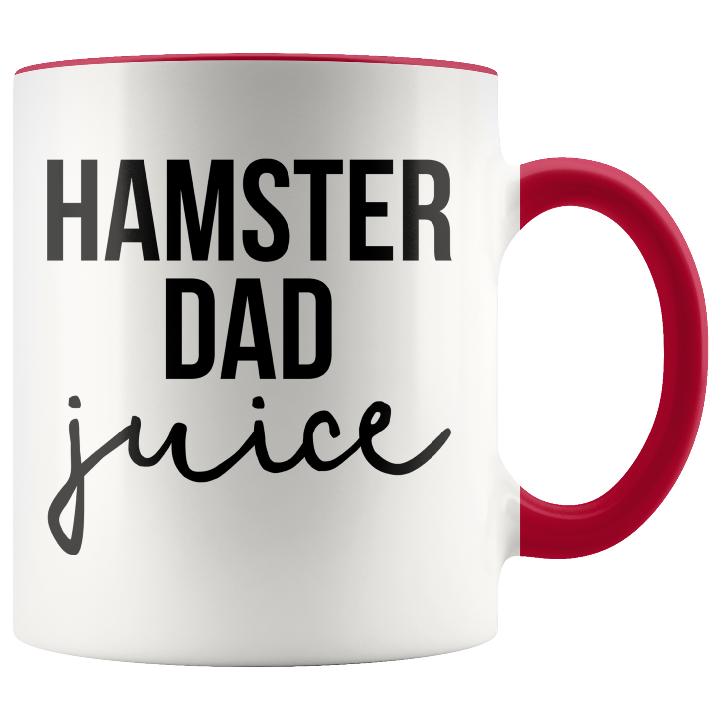 Hamster Dad Gifts, Coffee Mug, Two Tone Accent Cup, Birthday Gift for Men and Women