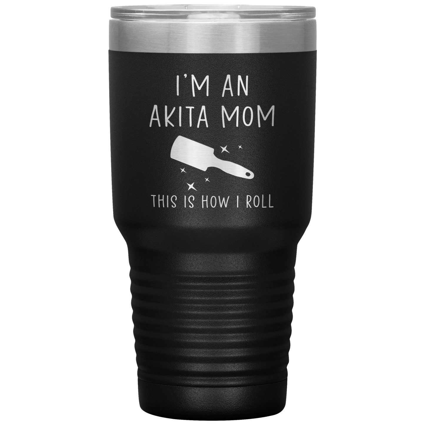 Akita Mom Tumbler, Funny Travel Coffee Mug, Birthday Gifts for Men and Women