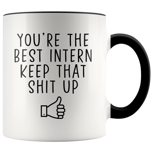 Intern Gifts, Coffee Mug, Two Tone Accent Cup, Birthday Gift for Men and Women