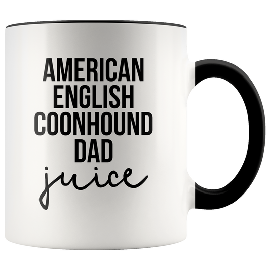 American English Coonhound Dad Gifts, Coffee Mug, Two Tone Accent Cup, Birthday Gift for Men and Women