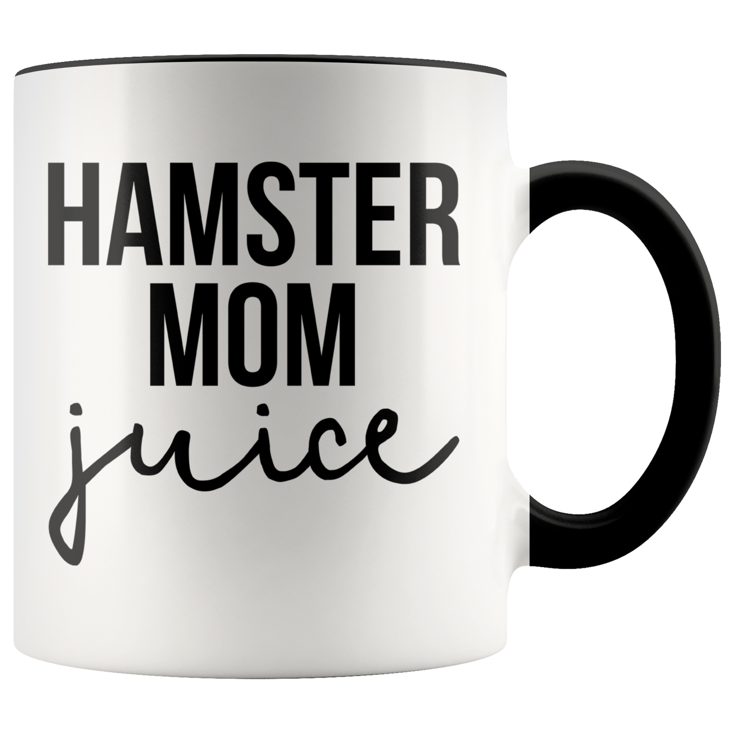 Hamster Mom Gifts, Coffee Mug, Two Tone Accent Cup, Birthday Gift for Men and Women