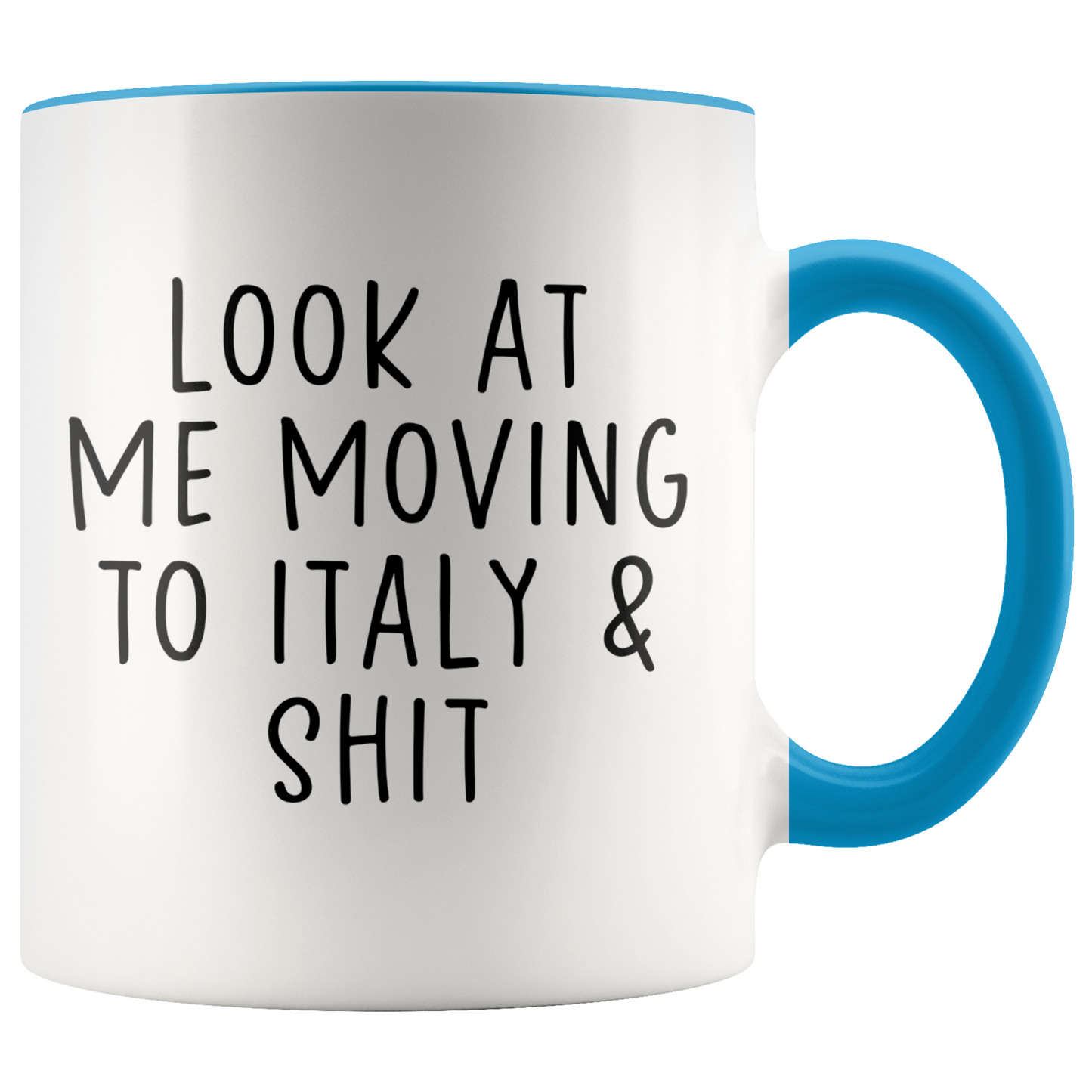 Moving to Italy Gifts, Colorado Coffee Mug, Two Tone Accent Cup, Birthday Gift for Men and Women