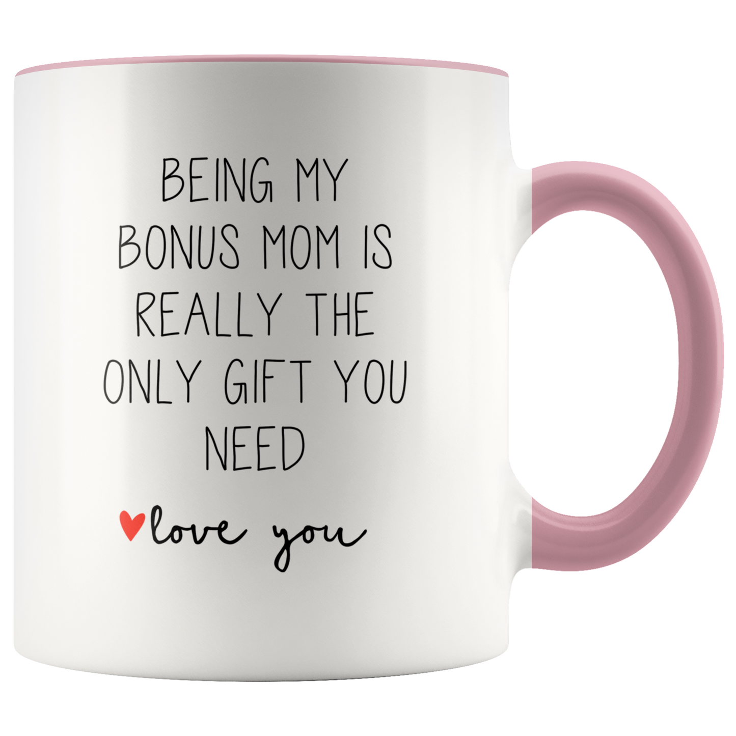 Bonus Mom Gifts, Coffee Mug, Two Tone Accent Cup, Birthday Gift for Men and Women