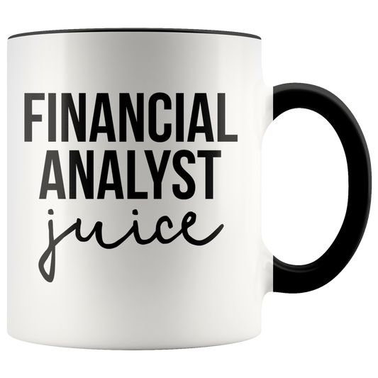 Financial Analyst Gifts, Coffee Mug, Two Tone Accent Cup, Birthday Gift for Men and Women