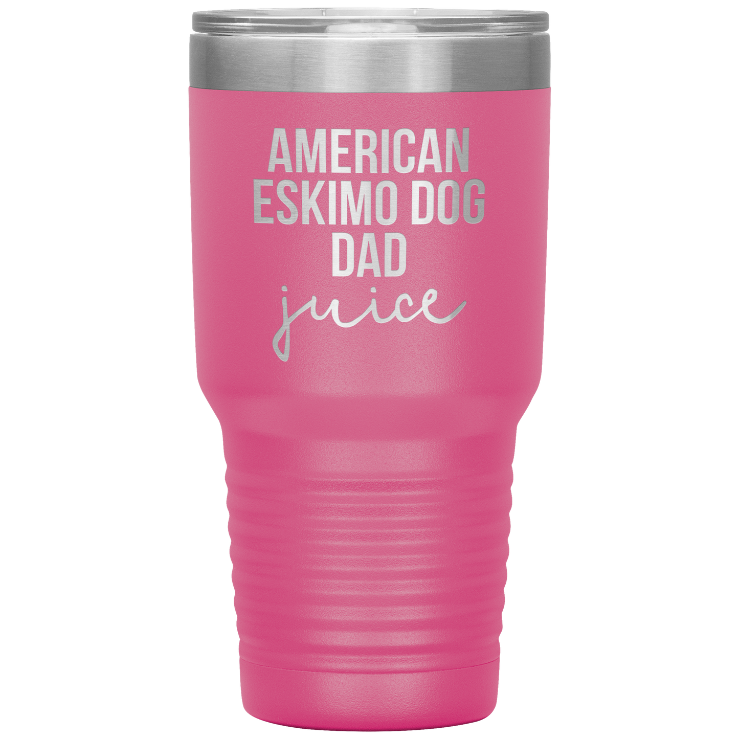 American Eskimo Dog Dad Tumbler, Funny Travel Coffee Mug, Birthday Gifts for Men and Women