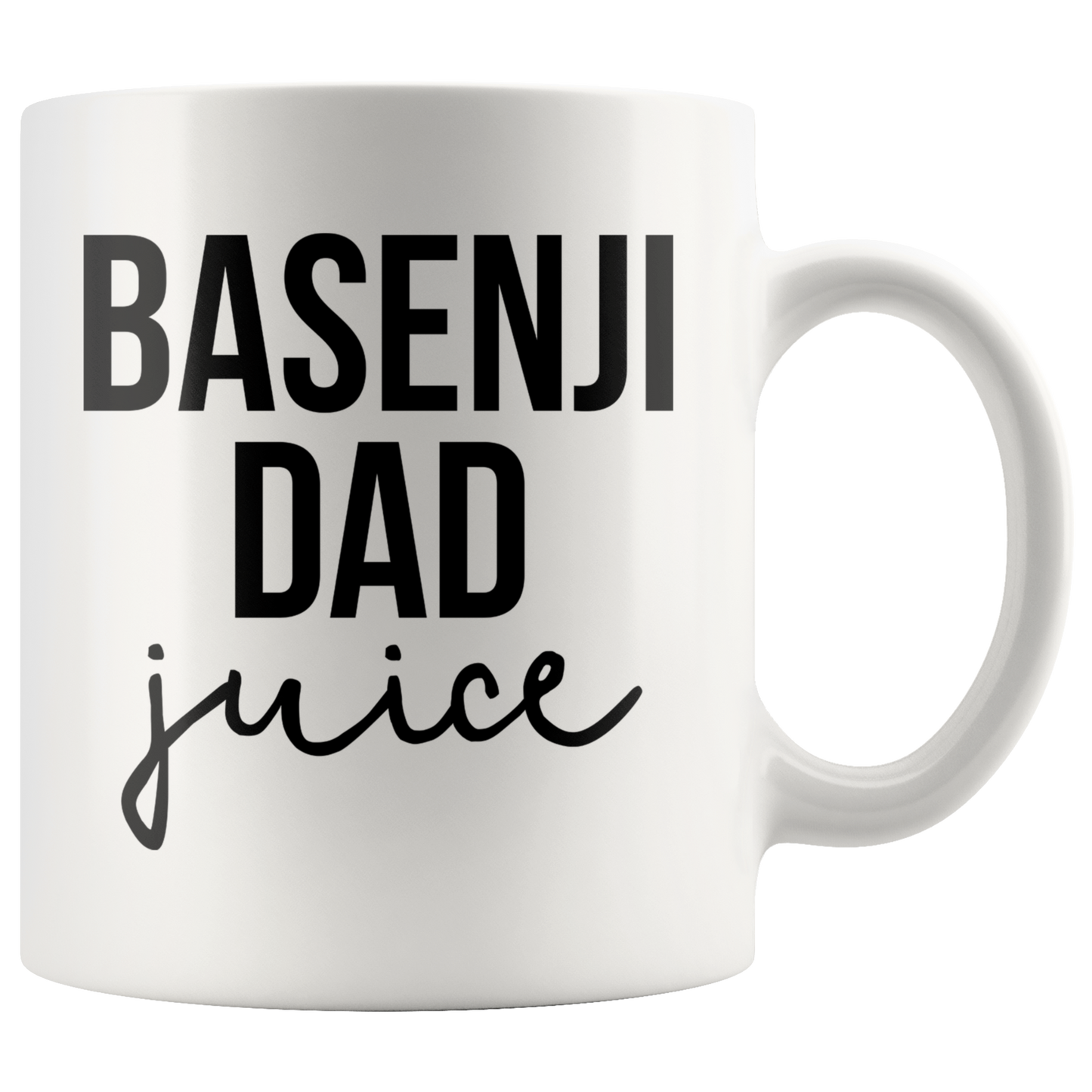 Basenji Dad Gifts, Coffee Mug, Two Tone Accent Cup, Birthday Gift for Men and Women