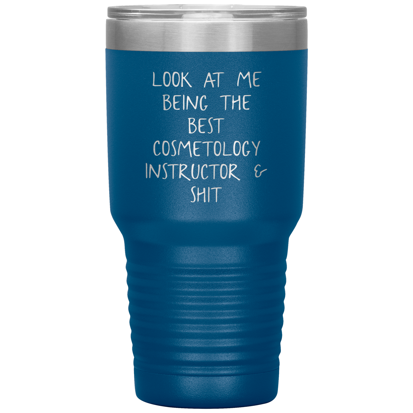 Cosmetology Instructor Tumbler, Funny Cosmetologist Instructor Travel Coffee Mug, Birthday Gifts for Men and Women